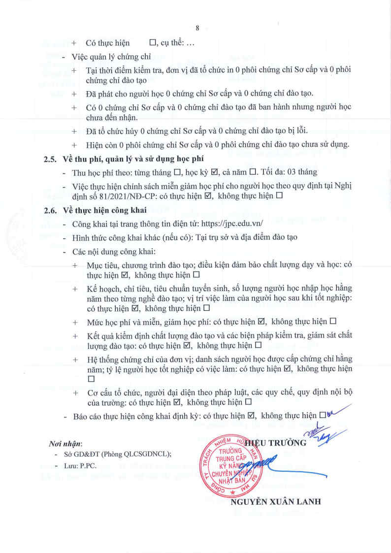 Trường Trung cấp Kỹ năng Chuyên nghiệp Nhật Bản