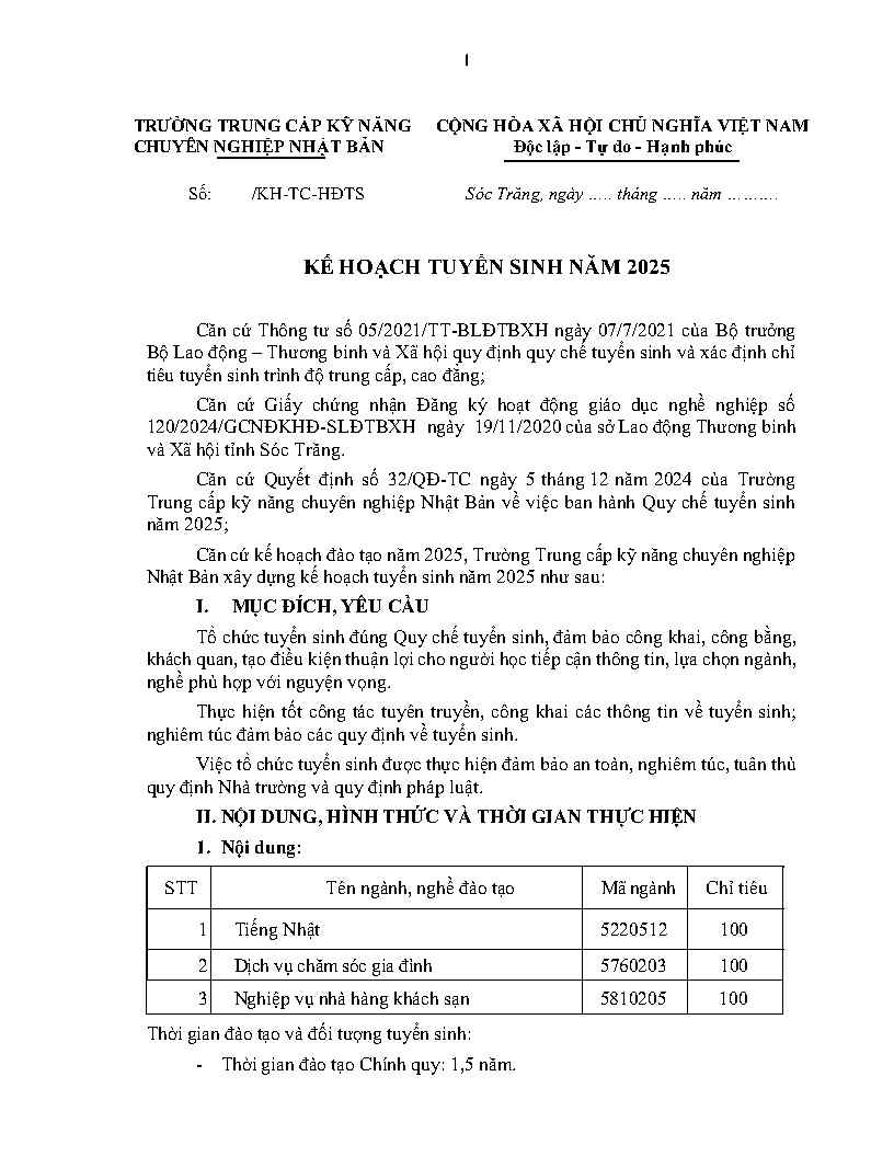 Trường trung cấp chuyên nghiệp Nhật Bản