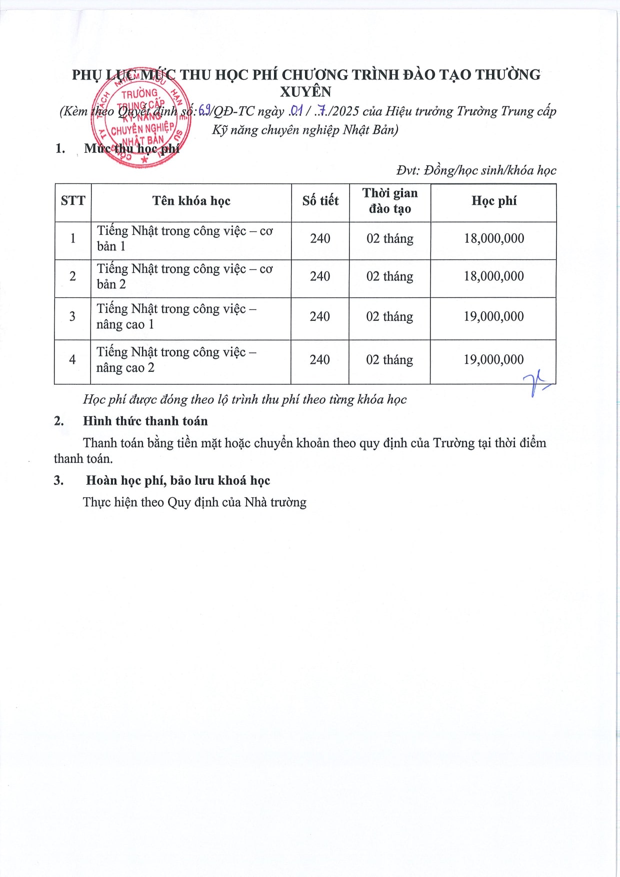 Trường trung cấp chuyên nghiệp Nhật Bản