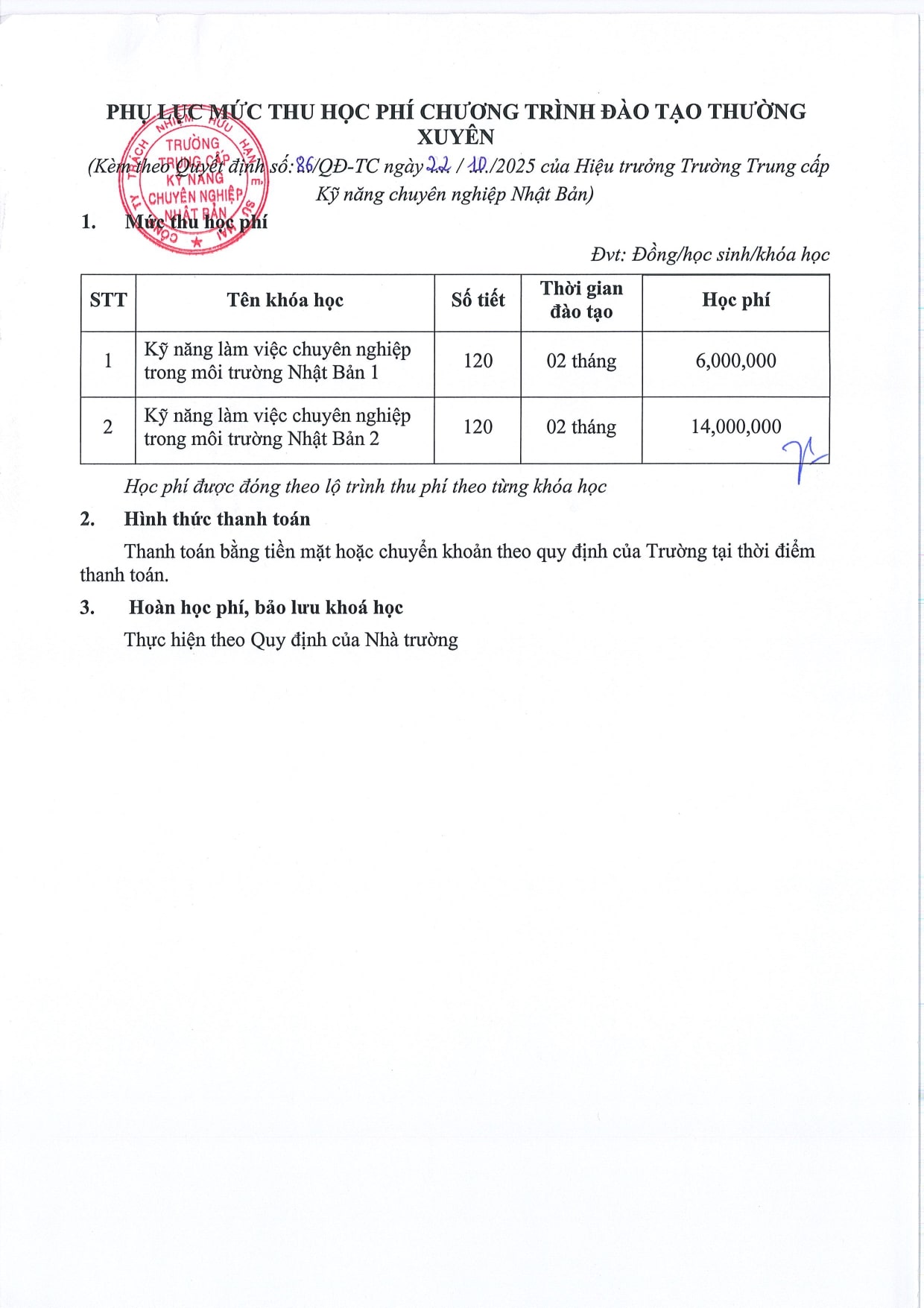 Trường trung cấp chuyên nghiệp Nhật Bản