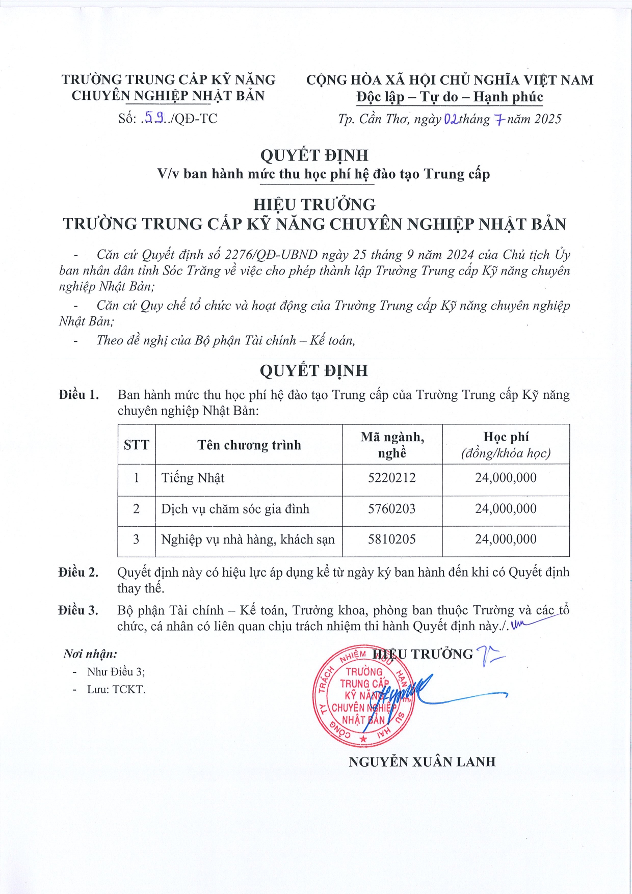 Trường trung cấp chuyên nghiệp Nhật Bản