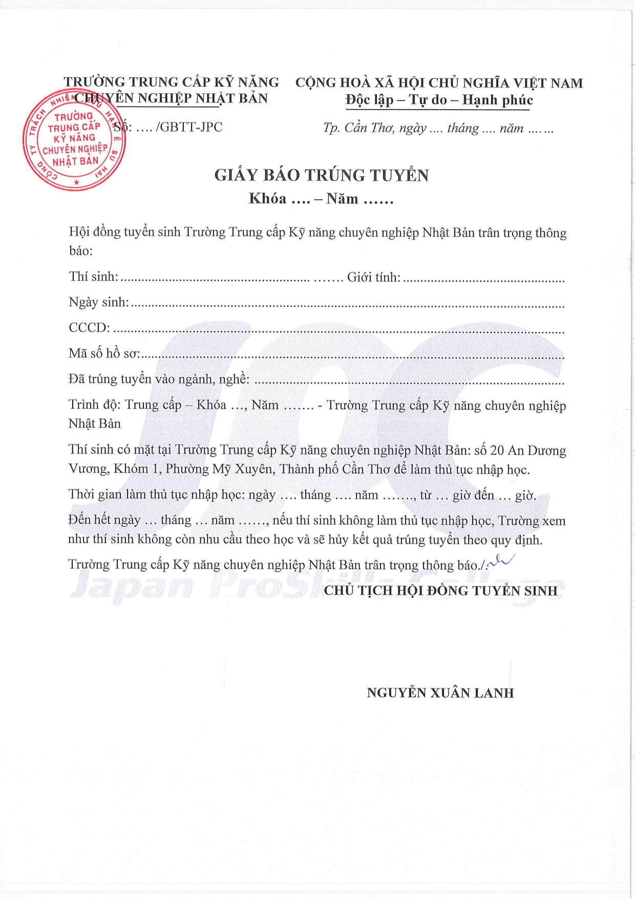 Trường trung cấp chuyên nghiệp Nhật Bản