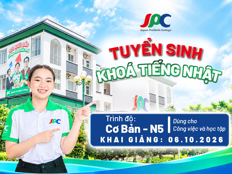 [TUYỂN SINH] Khoá Tiếng Nhật - Trình độ Cơ bản N5 -KG: 06/10/2026
